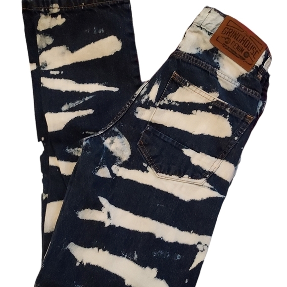 Grindhouse denim straight leg bleach dyed spatter jeans 30×31 - Picture 2 of 7